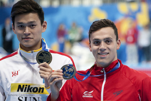 Guy took silver behind Sun Yang in the 400 free at last year's world championships. Pic: Simone Castrovillari